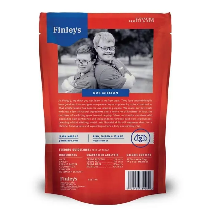 Finley's Crunchy Biscuit Peanut Pumpkin 6-oz