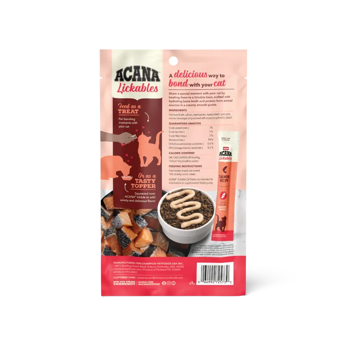 Acana Cat Lickables Salmon 5-ct 2.5-oz