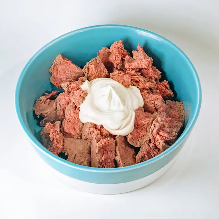 Bones & Co Goat Whip whipped topper contents view