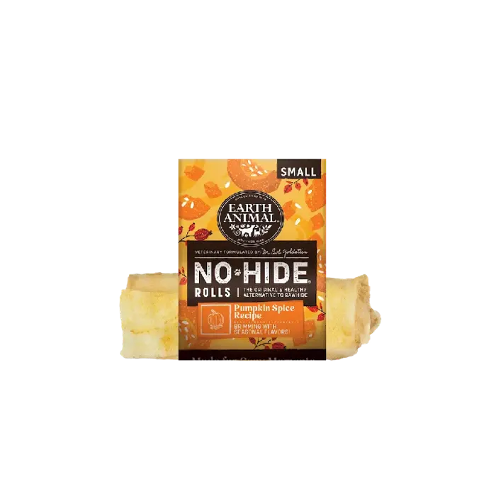 Earth Animal Seasonal No Hide Pumpkin Spice Rolls Small 24/b