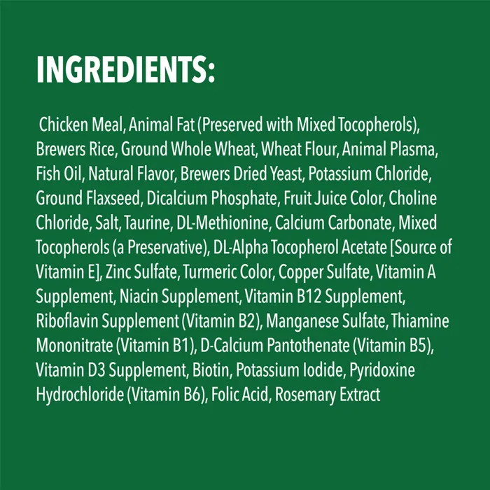 Greenies Feline Smartbites Hairball Control tuna ingredients