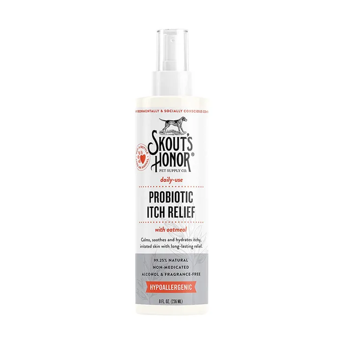 Skout's Honor Probiotic Itch Relief Spray 8 oz front