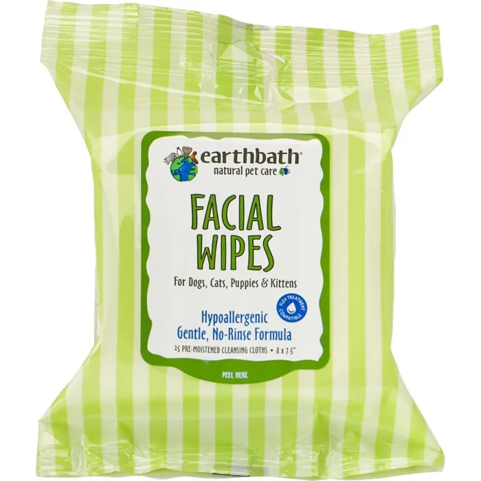 Earthbath Hypo-allergenic Facial Wipes 25 Ct