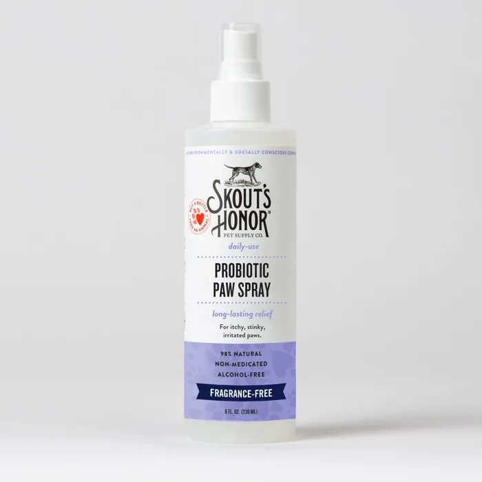Skout's Honor Probiotic Paw Spray 8 oz front bottle