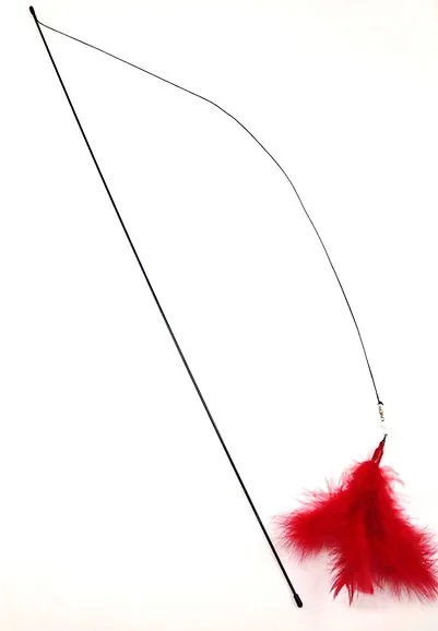 Go Cat Kitty Puff red feather attachment lifestyle