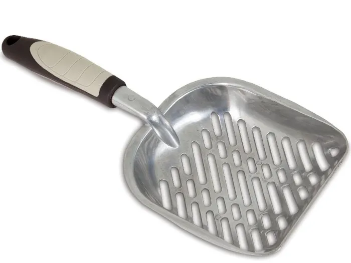 Petmate Metal Litter Scoop Heavy-duty Aluminum With Ergonomic Tpr Handle One Size