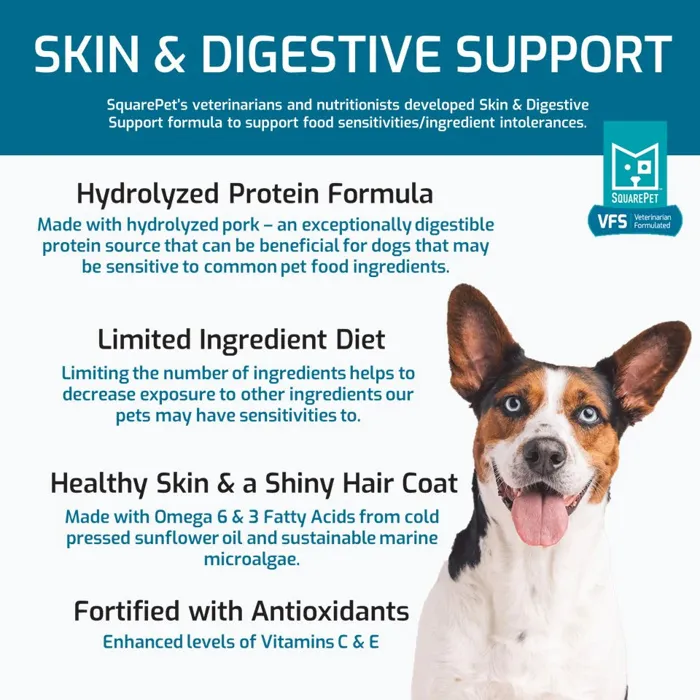 Squarepet Dog Dry Veterinarian Formulated Sensitive Skin & Digestive 4.4-lb