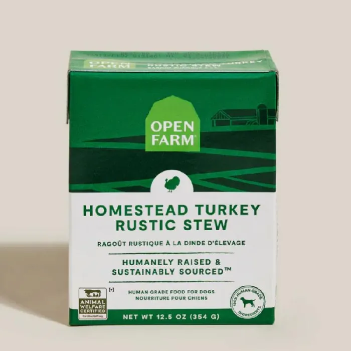 Open Farm Homestead Turkey Rustic Stew 12.5 oz lifestyle front