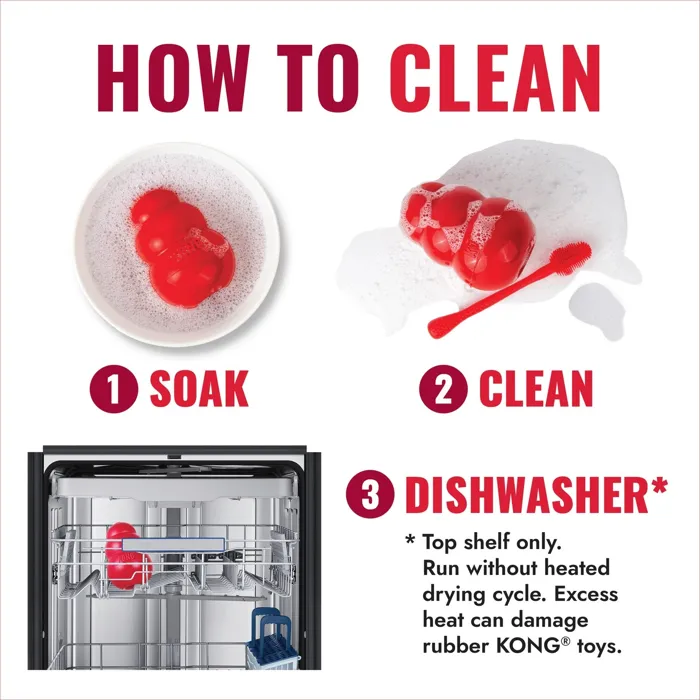 KONG Classic Red X-Small cleaning guide