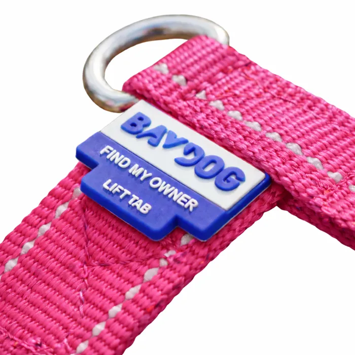 Bay Dog Chesapeake Harness Sunset Pink Medium label close-up