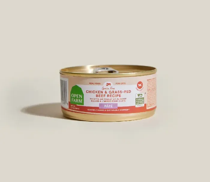 Open Farm Canned Cat Pate Chicken Beef 2.8-oz