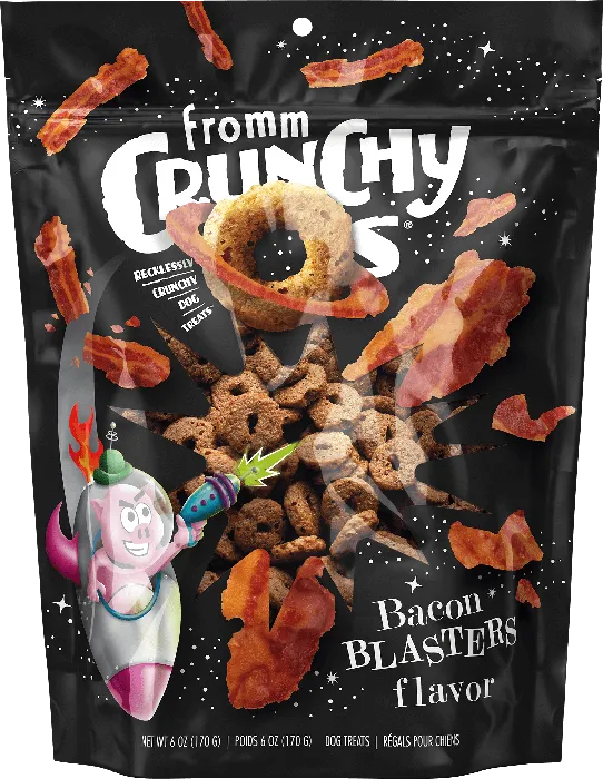 Fromm Crunchy Os Bacon Blasters 6-ounce bag front
