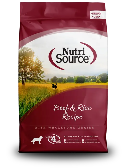 Nutrisource Beef And Rice Recipe Dry Dog Food 26-lbs