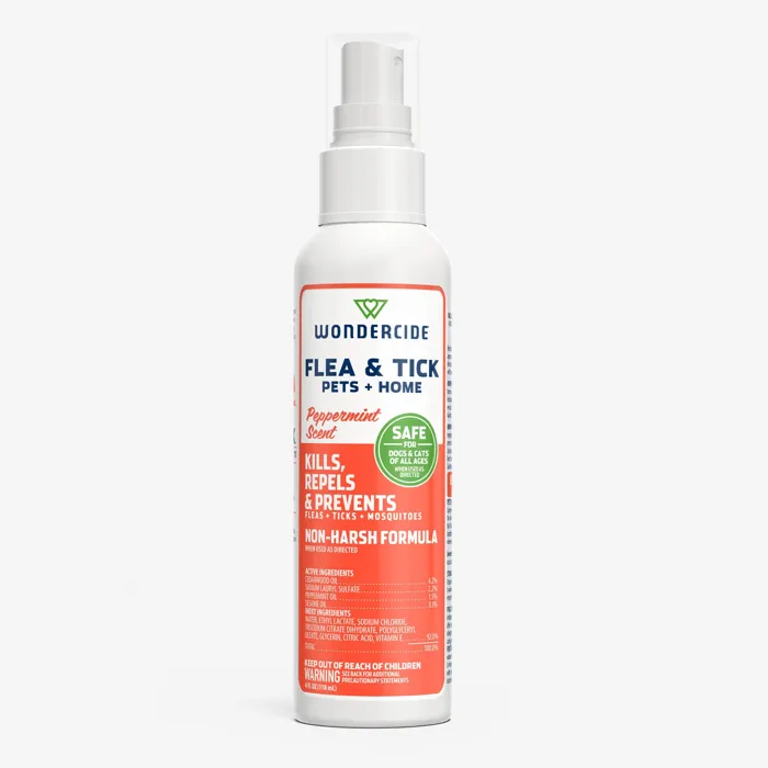 Wondercide Peppermint Flea and Tick Spray 4-ounce front