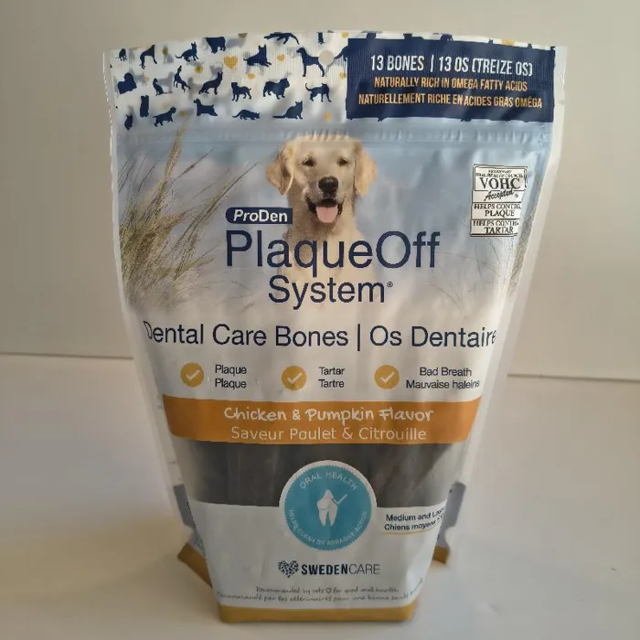 Proden Plaqueoff Dental Care Bones Chicken & Pumpkin 17-oz