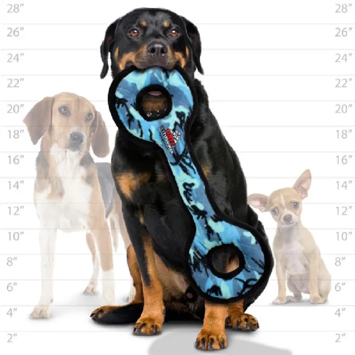 Ultimate Tug-o-war Camo Blue Dog Toy Medium