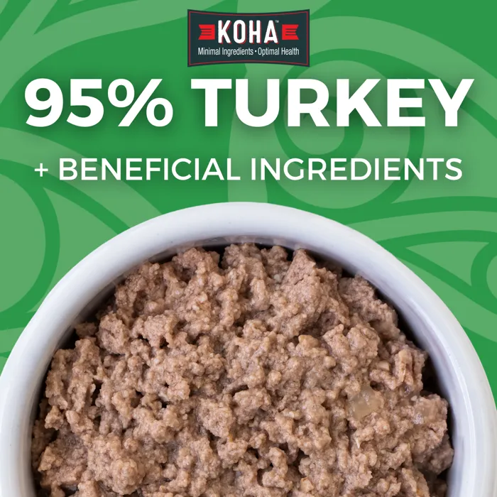 KOHA Turkey Entrée 3 oz cat food, pâté contents