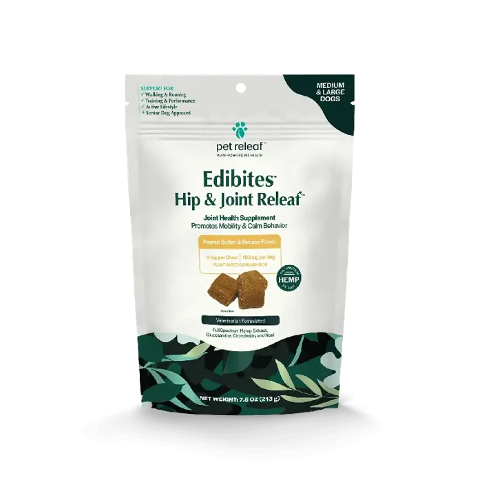 Pet Releaf Dog Daily Releaf Hip & Joint Soft Chew Peanut Butter & Banana Large 7.5-oz
