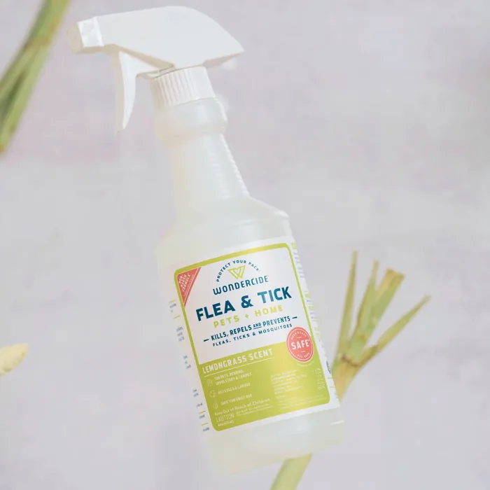 Wondercide Flea & Tick Lemongrass 16 oz angled view