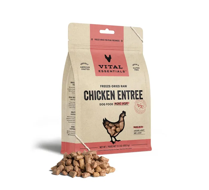 Vital Essentials Dog Fd Chicken Mini Nibs 5.5-oz