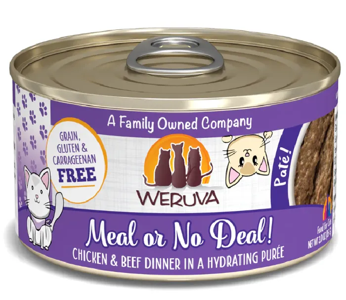 Weruva Cat Pate Meal Or No Deal! Chicken/beef 3-oz