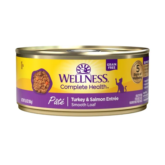 Wellness Turkey and Salmon Pate 5.5-ounce can front