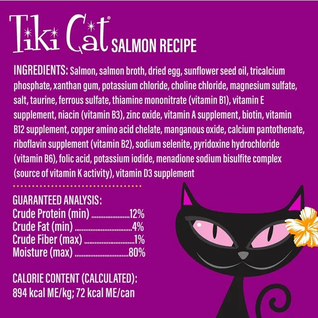 Tiki Cat Velvet Mousse salmon recipe nutrition label