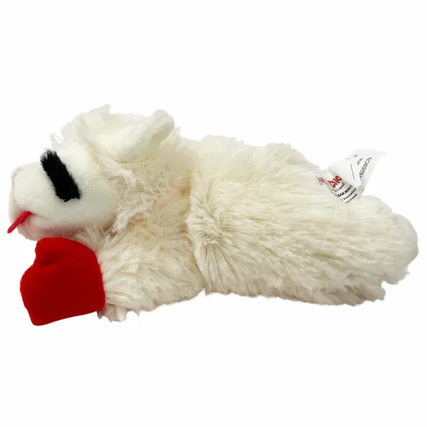 Multipet Lamb Chop plush dog toy 6-inch side view