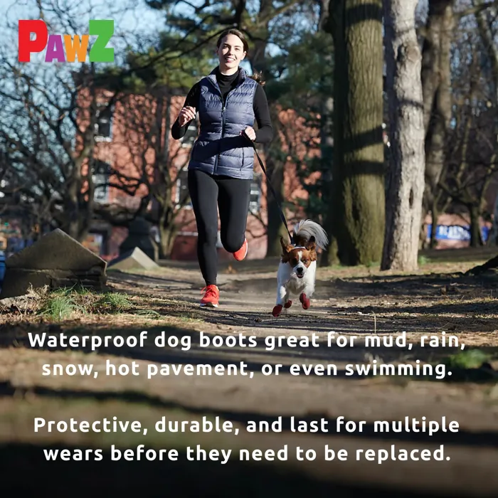 PawZ Waterproof Dog Boots Small Red dog protection