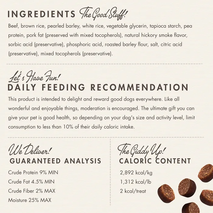 Fromm Tenderollies Beef-a-Rollie ingredients and feeding guide