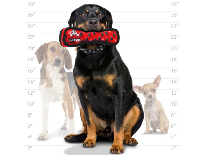 Ultimate Bone Red Paws Pet Toy Large