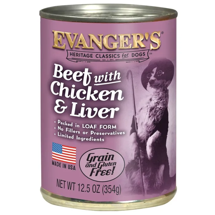 Evanger's Classic Beef/chicken & Liver 12.5-oz