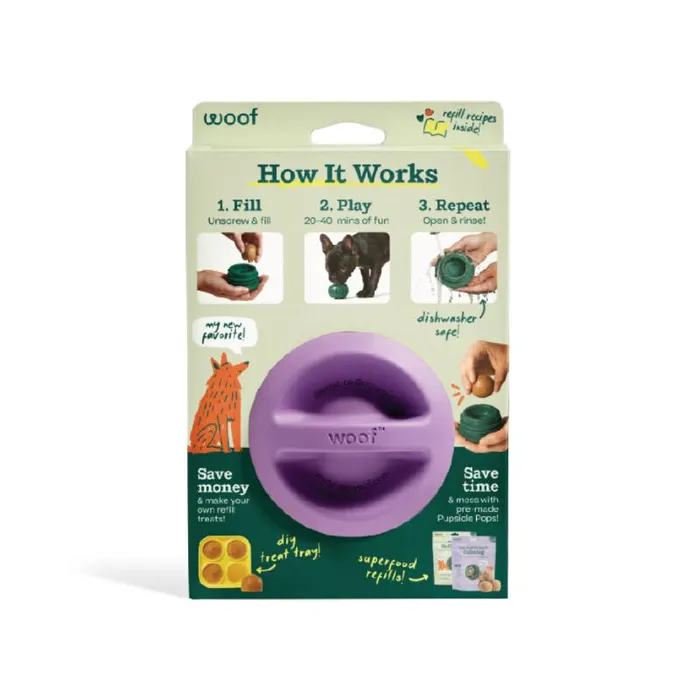 Woof Pupsicle Toy Lavender Large
