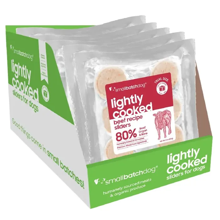 Smallbatch Frozen Dog Lightly Cooked Beef 8-oz