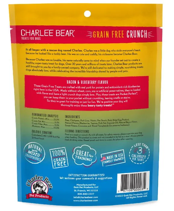 Charlee Bear Bacon & Blueberry Gf 8-oz