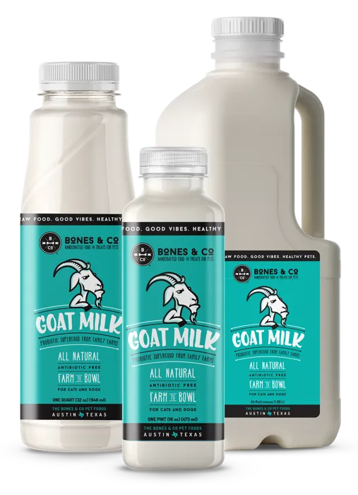 Bones & Co Goat Milk 64-ounce bottle packaging