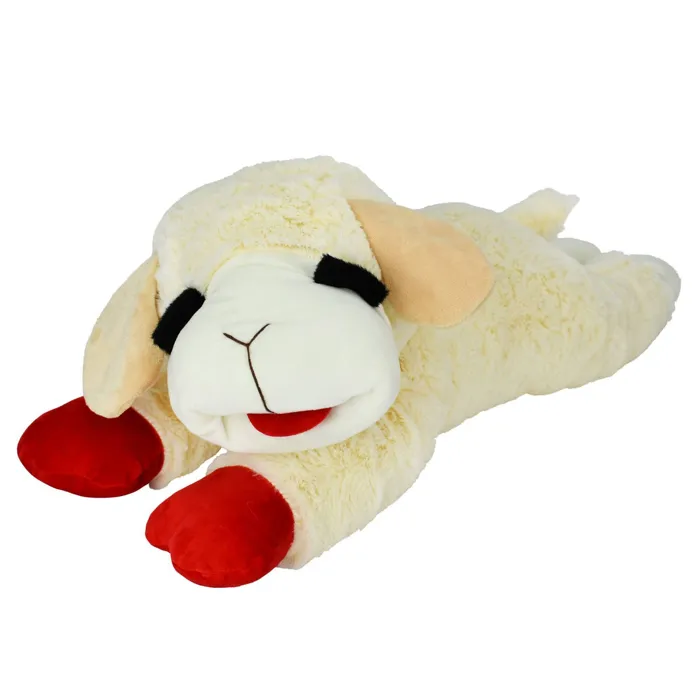 Multipet Plush Lamb Chop Jumbo 24-inch front view