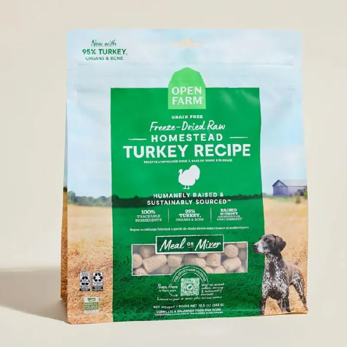 Homestead Turkey Recipe Freeze Dried Raw Dog Food 13.5-oz