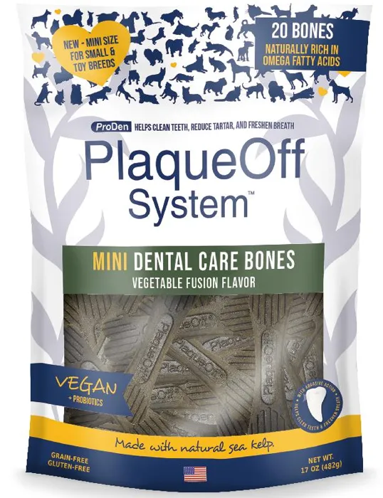 Plaqueoff Dental Care Bones Mini Vegetable Fusion 12-oz