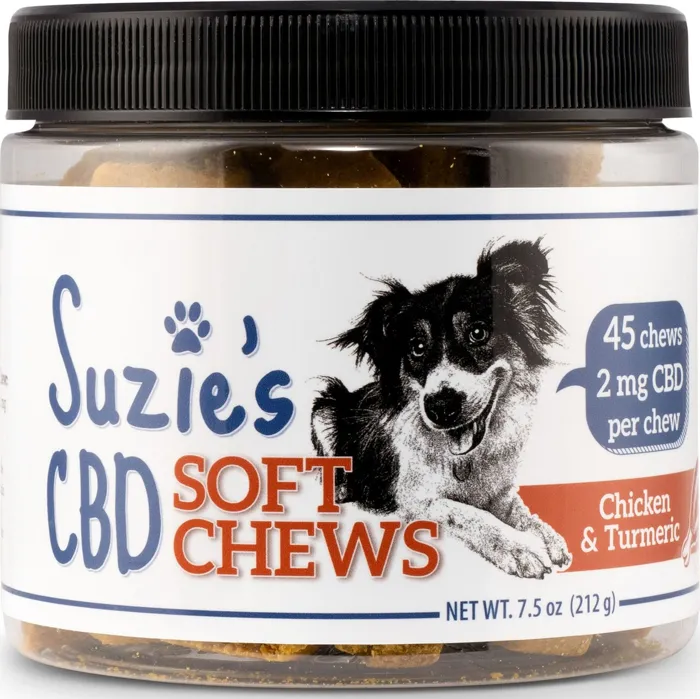 Suzie's Cbd Soft Chews Chicken Turmeric 2-mg 7.5-oz