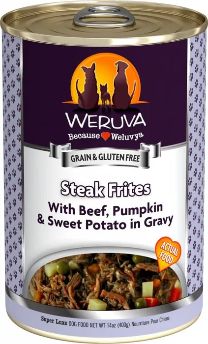Weruva Dog Gf Steak Frites Shreds Can 14-oz