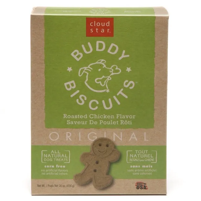 Buddy Bisc Oven Baked Roasted Chkn Dog Trt 16-oz