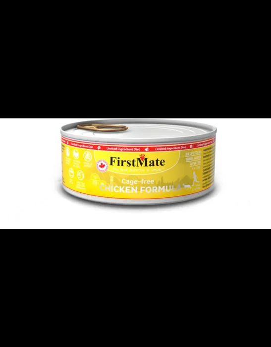 FirstMate Cage-Free Chicken Formula 3.2-ounce can angled view