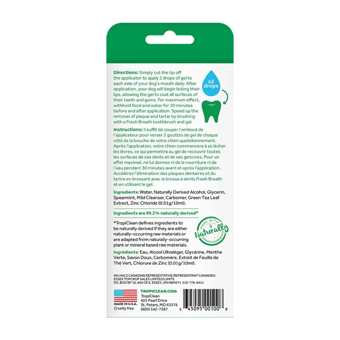 Tropiclean Dog & Cat Fresh Breath Gel Kit 4-oz