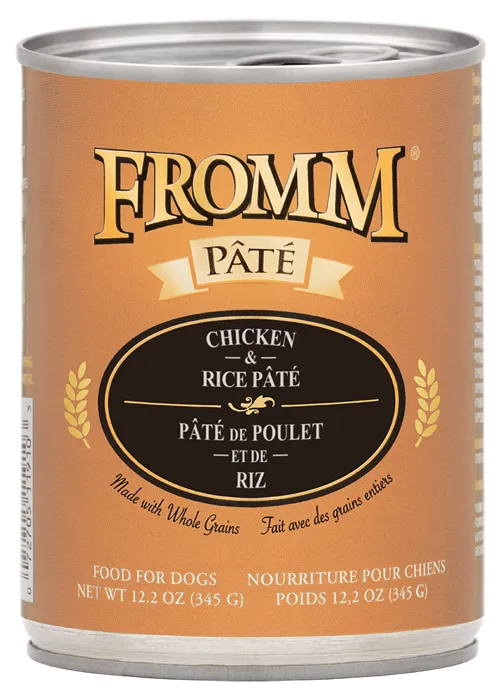 Fromm Canned Pate Dog Food Chicken Rice 12.2-oz