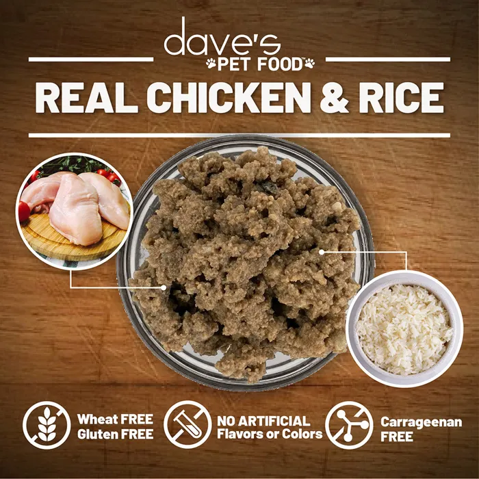 Dave's Restricted Bland Chicken and Rice food contents
