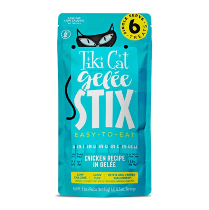 Tiki Cat Gelée Stix Chicken Recipe 3 oz front pouch