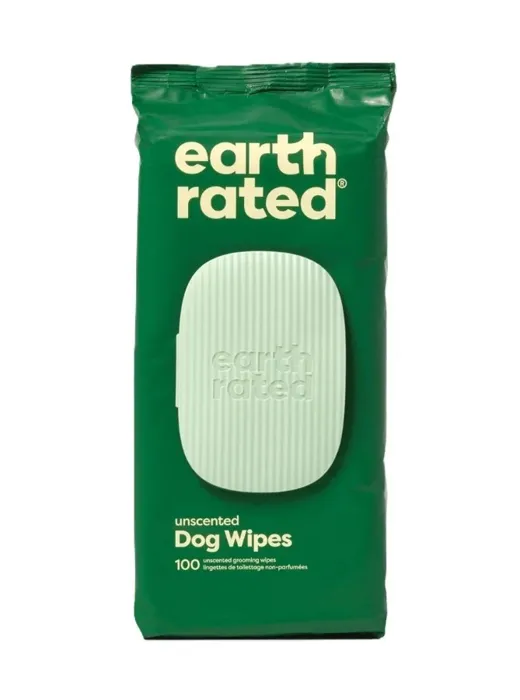 Earth Rated Grooming Wipes Unscented 60-ct