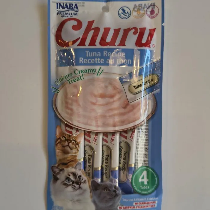 Inaba Churu Tuna Recipe Lickable Cat Treats 2-oz