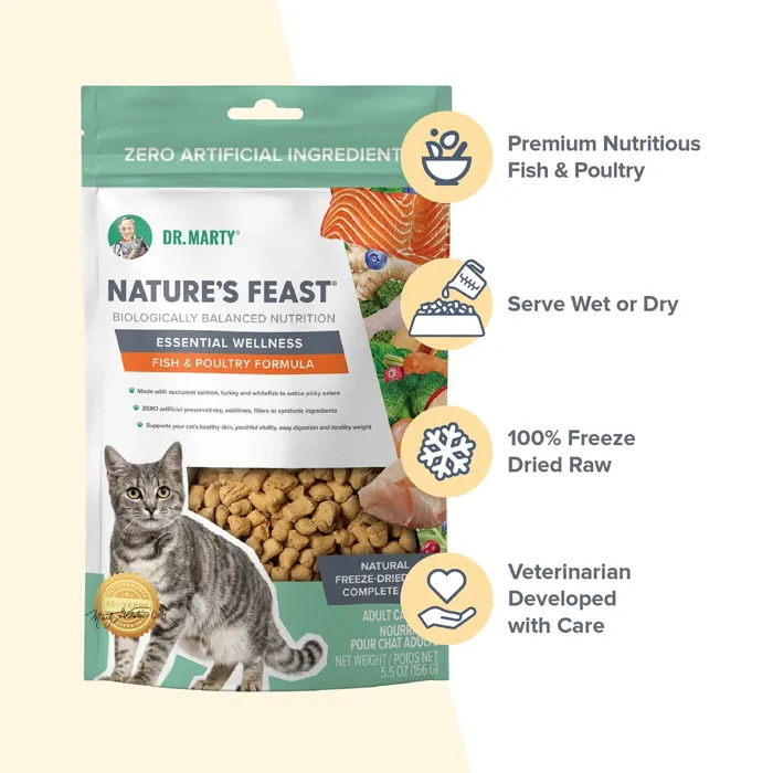 Dr. Marty's Nature's Feast Fish & Poultry 5.5 oz feature graphic